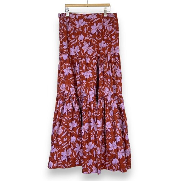 Wayf Bandeau Maxi Skirt Set Dress Crop Top Floral Large - Picture 3 of 14
